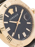 Versace Greca Time Quartz Black Dial Brown Leather Strap Watch For Men - VE3K00222 Buy Now By Versace