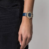 Versace Greca Blue Dial Blue Leather Strap Watch for Women - VERE00218 Buy Now By Versace