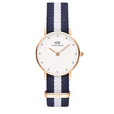 Daniel Wellington Classy Glasgow White Dial Two Tone Nylon Strap Watch For Women - DW00100066 Buy Now By Daniel Wellington