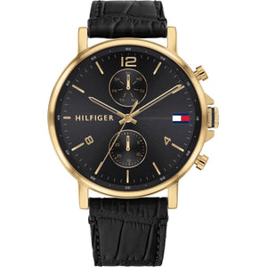 Tommy Hilfiger Daniel Black Dial Black Leather Strap Watch for Men - 1710417 Buy Now By Tommy Hilfiger