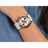 Guess G-Twist Gold Dial White Rubber Strap Watch for Women - W0911L7 Buy Now By Guess