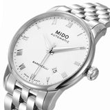 Mido Baroncelli III Automatic White Dial Silver Steel Strap Watch For Women - M7600.4.26.1 Buy Now By Mido
