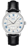 Mido Baroncelli III Automatic Silver Dial Black Leather Strap Watch For Women - M7600.4.21.4 Buy Now By Mido