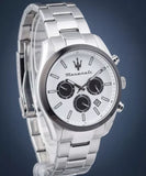 Maserati Attrazione Chronograph White Dial Silver Steel Strap Watch for Men - R8853151004 Authentic Buy Shop Now