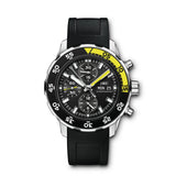 IWC Aquatimer Automatic Chronograph Black Dial Black Rubber Strap Watch for Men - IW376709 Buy Now By IWC
