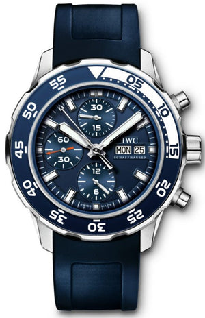 IWC Aquatimer Chronograph Blue Dial Blue Rubber Strap Watch for Men - IW376711 Buy Now By IWC