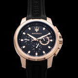 Maserati SFIDA Chronograph Black Dial Black Rubber Strap Watch For Men - R851123008 Buy Now By Maserati
