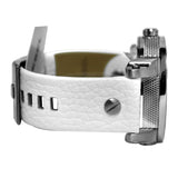 Diesel Badass Chronograph White Dial White Leather Strap Watch For Men - DZ7265 Buy Now By Diesel