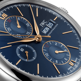 IWC Portofino Chronograph Blue Dial Black Leather Strap Watch for Men - IW391036 Buy Now By IWC