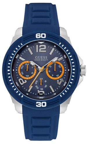 Guess Trade Blue Dial Blue Silicone Strap Watch for Men - W0967G2 Buy Now By Guess