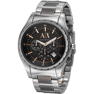 Armani Exchange Chronograph Black Dial Silver Steel Strap Watch For Men - AX1093 Buy Now By Armani Exchange