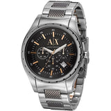 Armani Exchange Chronograph Black Dial Silver Steel Strap Watch For Men - AX1093 Buy Now By Armani Exchange