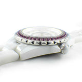 Chanel J12 Quartz Diamonds Mother of Pearl White Dial White Steel Strap Watch for Women - J12 H3243 Buy Now By Chanel
