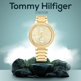 Tommy Hilfiger Joy Analog Gold Dial Gold Steel Strap Watch For Women - 1782536 Buy Now By Tommy Hilfiger