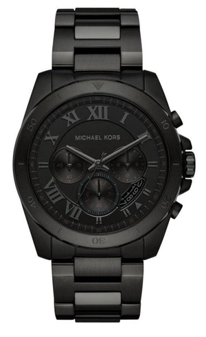 Michael Kors Brecken Chronograph Black Dial Black Steel Strap Watch For Men - MK8482 Buy Now By Michael Kors