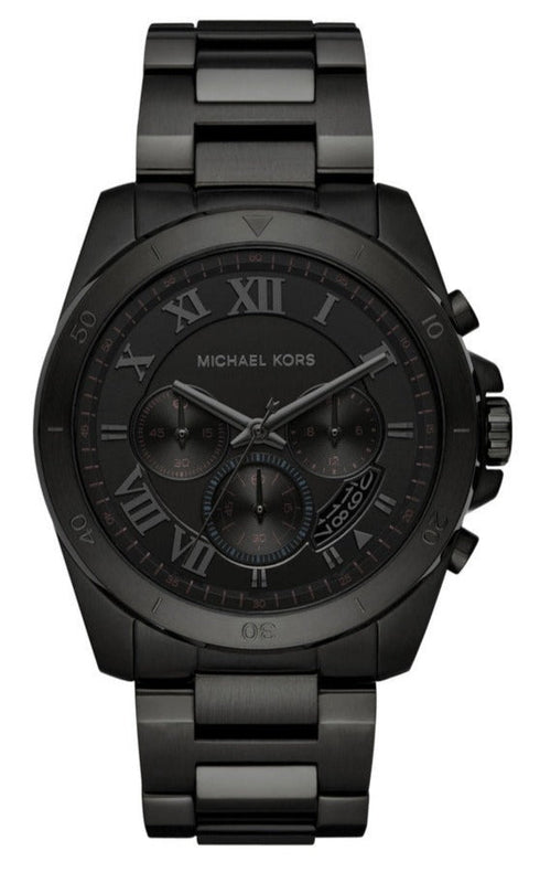 Michael Kors Brecken Chronograph Black Dial Black Steel Strap Watch For Men - MK8482 Buy Now By Michael Kors