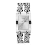Guess Mod Heavy Metal Silver Dial Silver Steel Strap Watch For Women - W1117L1 Buy Now By Guess