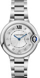 Cartier Ballon Bleu De Cartier Diamonds Silver Dial Silver Steel Strap Watch for Women - W4BB0022 Buy Now By Cartier