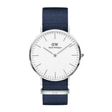 Daniel Wellington Classic Bayswater White Dial Blue NATO Strap Watch For Men - DW00100276 Buy Now By Daniel Wellington
