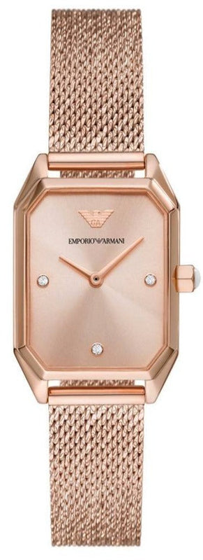 Emporio Armani Joy Quartz Rose Gold Dial Rose Gold Mesh Bracelet Watch For Women - AR11347 Buy Now By Emporio Armani