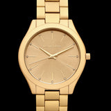 Michael Kors Slim Runway Quartz Gold Dial Gold Steel Strap Watch For Women - MK4501 Buy Now By Michael Kors