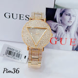 Guess Trend Diamonds Gold Dial Gold Steel Strap Watch for Women - GW0512L2 Buy Now By Guess