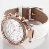 Michael Kors Parker White Diamonds Dial White Leather Strap Watch for Women - MK2281 Buy Now By Michael Kors