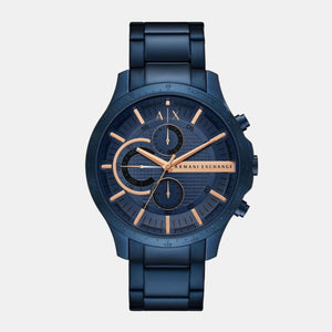 Armani Exchange Hampton Chronograph Blue Dial Blue Steel Strap Watch For Men - AX2430 Buy Now By Armani Exchange