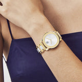 Movado Bold Gold Dial Yellow Gold Steel Strap Watch for Women - 3600104 Buy Now By Movado