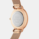 Daniel Wellington Petite Melrose Black Dial Rose Gold Mesh Strap Watch For Women - DW00100303 Buy Now By Daniel Wellington