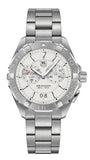 Tag Heuer Aquaracer Chronograph White Dial Silver Steel Strap Watch for Men - WAY111Y.BA0928 Buy Now By Tag Heuer