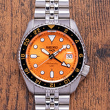 Seiko 5 Sports GMT Automatic Orange Dial Silver Steel Strap Watch For Men - SSK005K1 Buy Now By Seiko