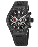 Tag Heuer Carrera Automatic Chronograph Black Dial Black Rubber Strap Watch for Men - CBG2A90.FT6173 Buy Now By Tag Heuer
