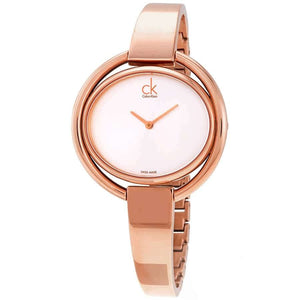Calvin Klein Impetuos Silver Dial Rose Gold Steel Strap Watch for Women - K4F2N616 Buy Now By Calvin Klein