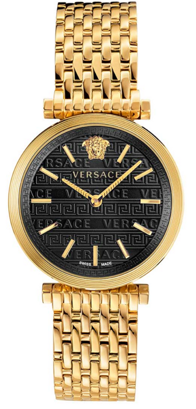 Versace V-Twist Black Dial Gold Mesh Bracelet Watch for Women - VELS00819 Buy Now By Versace