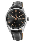 Tag Heuer Carrera Day Date Black Dial Black Leather Strap Watch for Men - WBN2013.FC6503 Buy Now By Tag Heuer