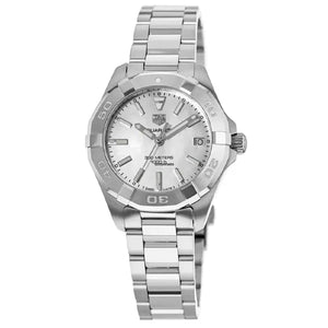 Tag Heuer Aquaracer White Mother of Pearl Dial Silver Steel Strap Watch for Women - WBD1311.BA0740 Buy Now By Tag Heuer