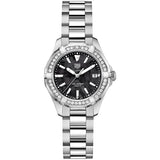 Tag Heuer Aquaracer Quartz Diamonds Black Dial Silver Steel Strap Watch for Women - WAY131P.BA0748 Buy Now By Tag Heuer