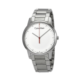 Calvin Klein City Quartz White Dial Silver Steel Strap Watch for Men - K2G2G1Z6 Buy Now By Calvin Klein