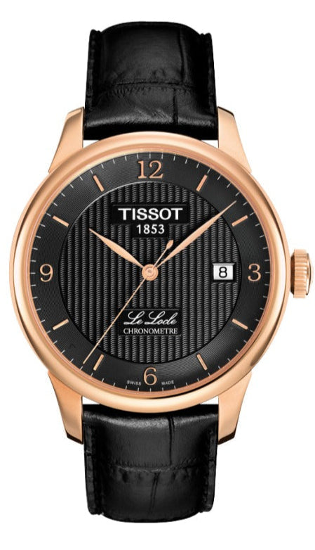 Tissot Le Locle Chronometer Black Dial Black Leather Strap Watch For Men - T006.408.36.057.00 Buy Now By Tissot