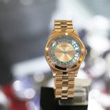Marc Jacobs Henry Rose Gold Dial Rose Gold Steel Strap Watch for Women - MBM3296 Buy Now By Marc Jacobs