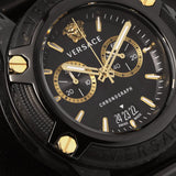 Versace Icon Active Chronograph Black Dial Black Steel Strap Watch for Men - VEZ700421 Buy Now By Versace