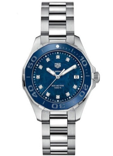 Tag Heuer Aquaracer 35mm Quartz Blue Dial Silver Steel Strap Watch for Women - WSY131L.BA0748 Buy Now By Tag Heuer
