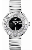 Swarovski Lovely Crystal Black Dial Silver Steel Strap Watch for Women - 1160305 Buy Now By Swarovski