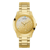 Guess Crush Gold Dial Gold Steel Strap Watch For Women - GW0020L2 Buy Now By Guess