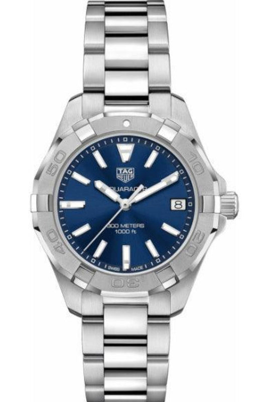 Tag Heuer Aquaracer Quartz Blue Dial Silver Steel Strap Watch for Women - WBD1312.BA0740 Buy Now By Tag Heuer