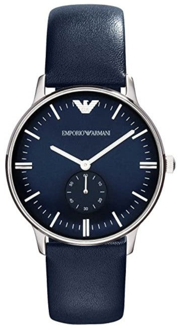 Emporio Armani Analog Quartz Blue Dial Blue Leather Strap Watch For Men - AR1647 Buy Now By Emporio Armani