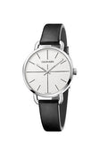 Calvin Klein Evan White Dial Black Leather Strap Watch for Women - K7B231CY Buy Now By Calvin Klein