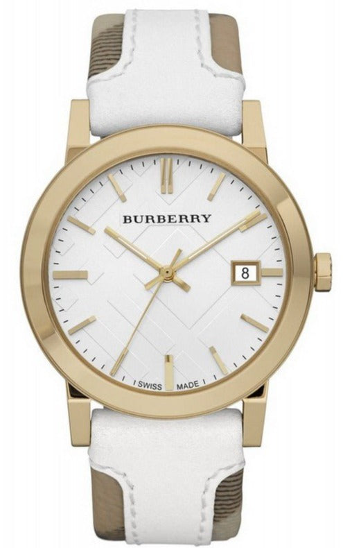 Burberry The City White Dial White Leather Strap Watch for Women - BU9110 Buy Now By Burberry