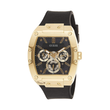 Guess Phoenix Multifunction Black Dial Black Leather Strap Watch for Men - GW0202G1 Buy Now By Guess